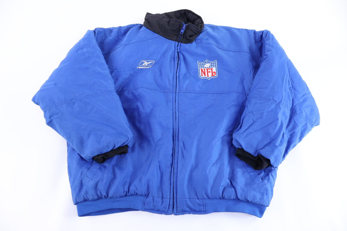 Vintage Reebok NFL Embroidered Logo Full Zip Puffer Jacket product image 1