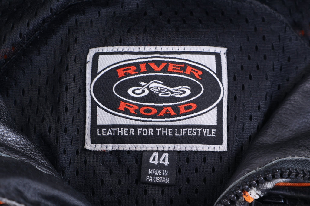 Vintage River Road Black Full Zip Leather Jacket product image 5