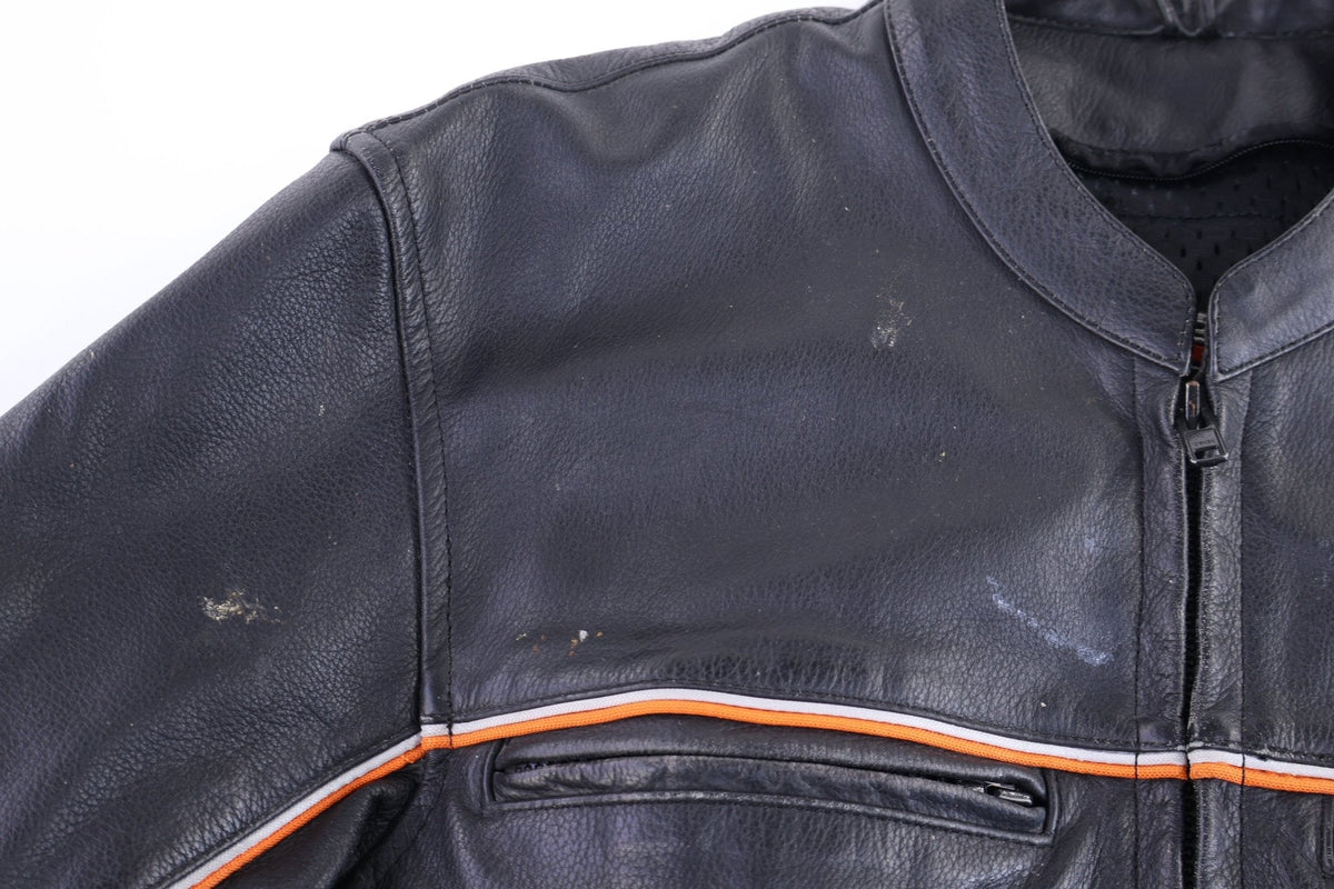 Vintage River Road Black Full Zip Leather Jacket product image 4