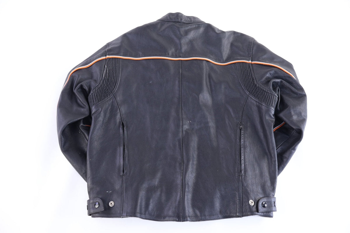 Vintage River Road Black Full Zip Leather Jacket product image 2