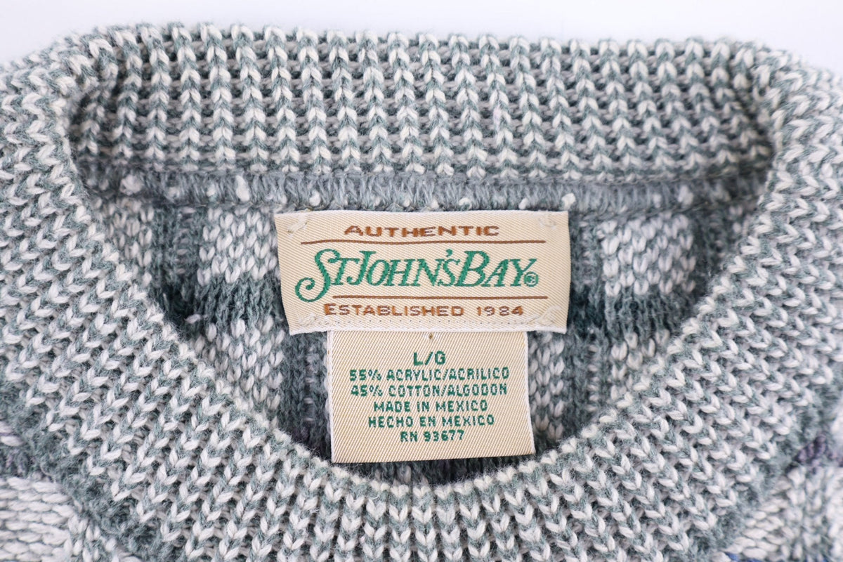 Vintage St. John's Bay Multipattern Knit Sweater