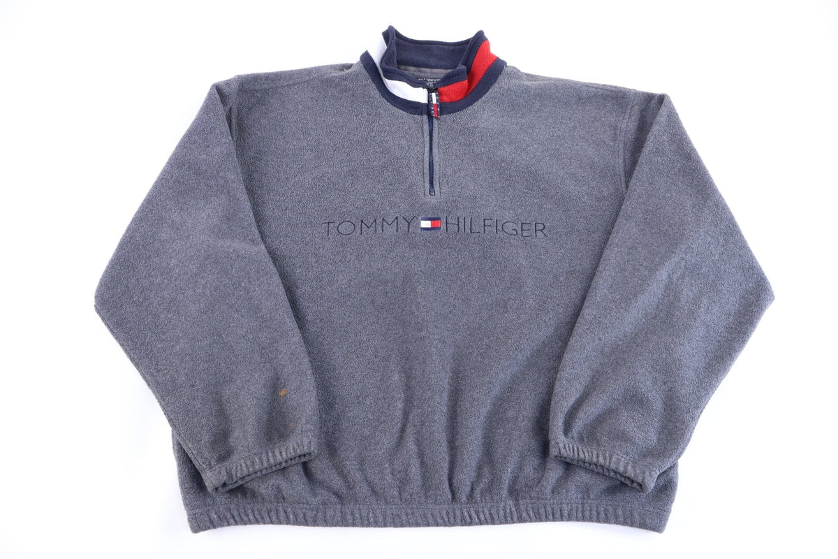 Vintage Tommy Hilfiger Grey Fleece Pullover