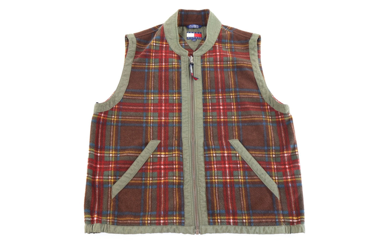 Vintage Tommy Hilfiger Plaid Full Zip Vest
