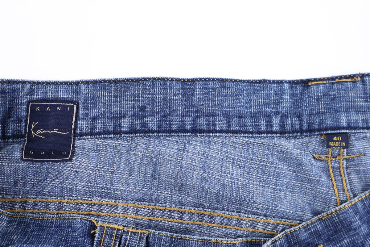 Y2K Kani Gold Medium Wash Denim Shorts product image 4