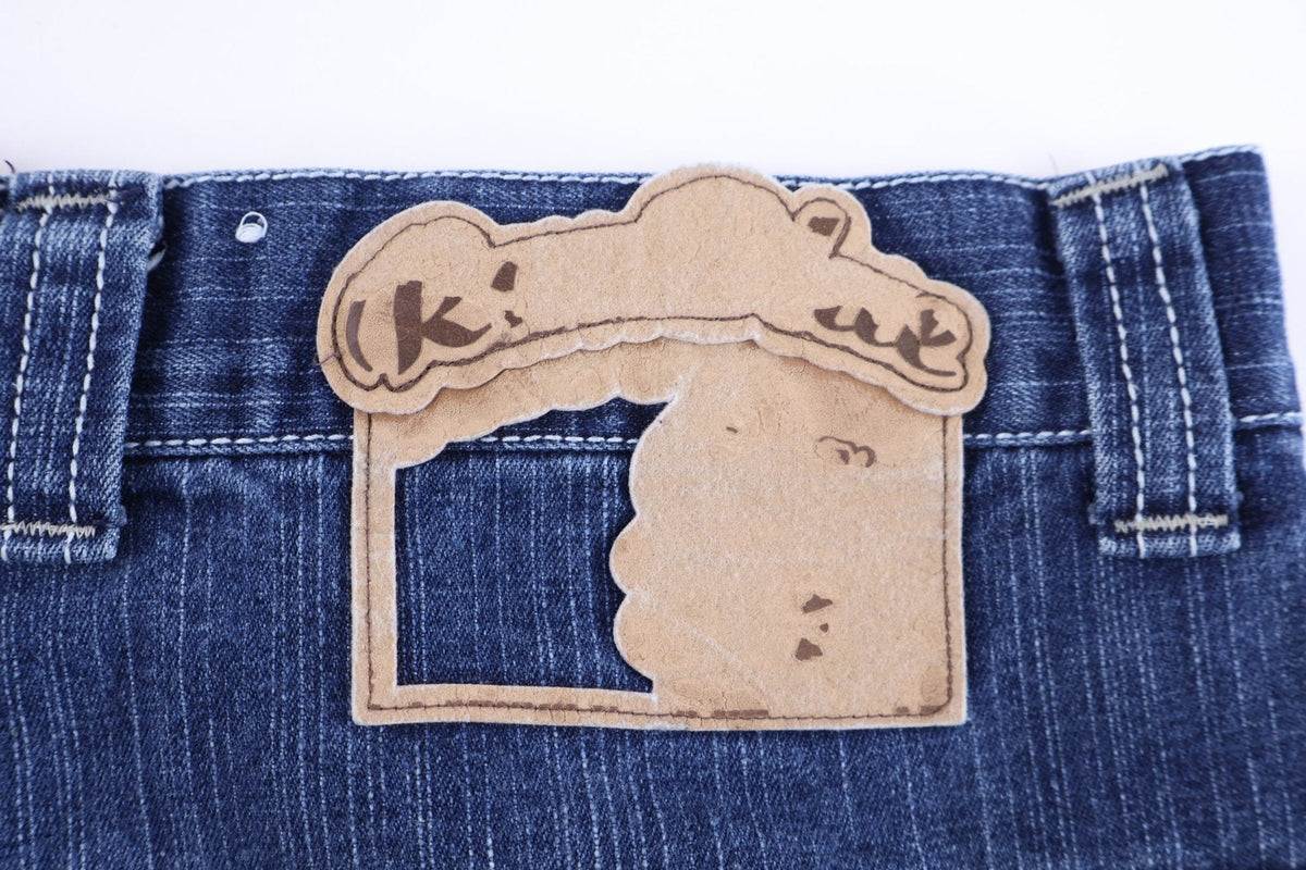 Y2K Raw Blue Dark Wash Denim Shorts product image 3