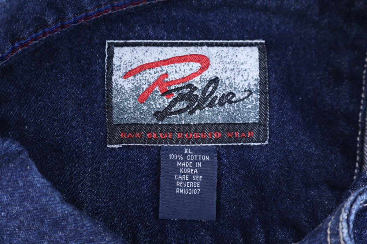 Y2K Raw Blue Rugged Wear Denim Jacket product image 4